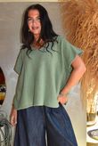 Conrad Cap Sleeve Tank Sage